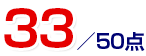 33点／50点